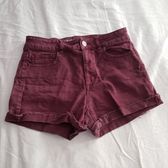 Denim Red Shorts [American Eagle] [Size 8] - Picture 1 of 3